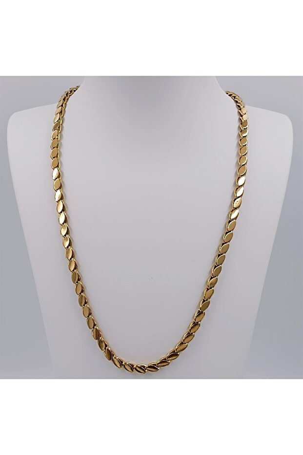 Çelik Gold Kalın Arpa Kolye 60 Cm