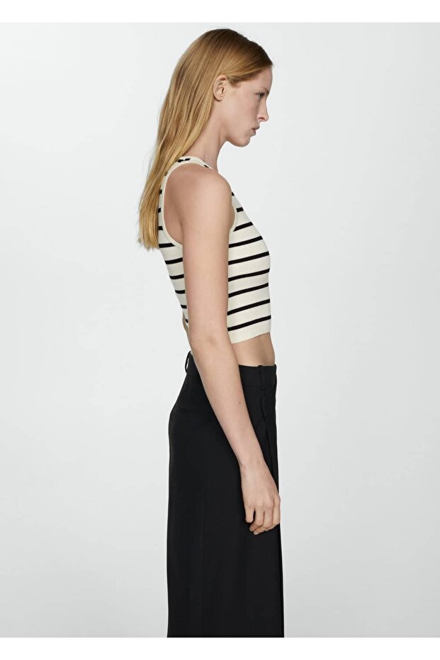 Askılı triko bluz - 5