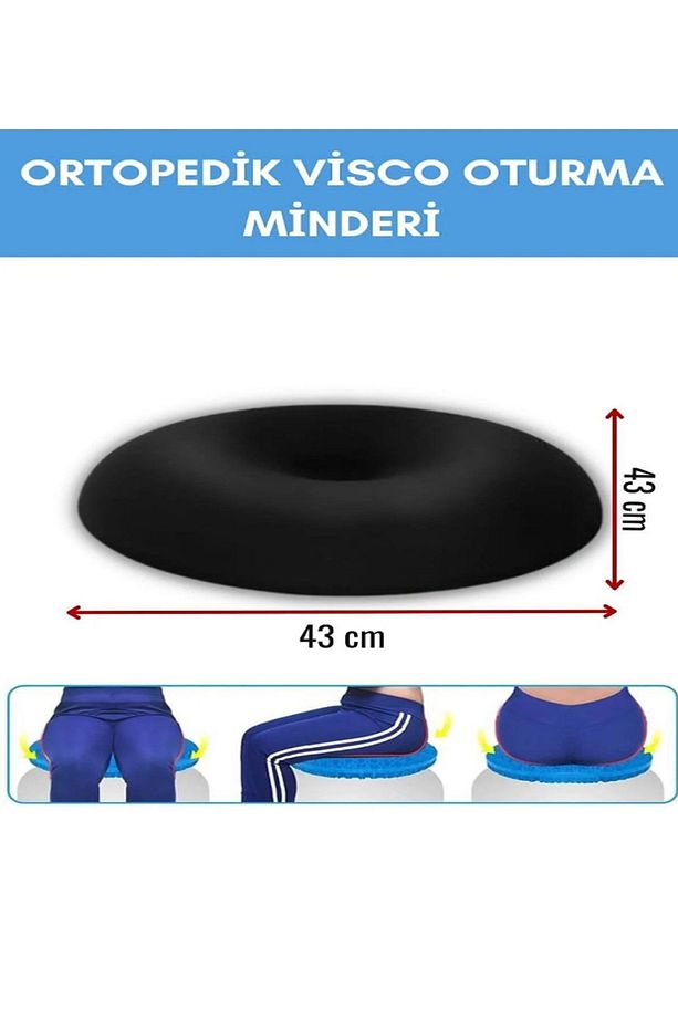 Ortopedik Oturma Simidi Koltuk Minderi Basur Kuyruk Sokumu Hemoroid Yastığı Yuvarlak Oturma Simidi - 7