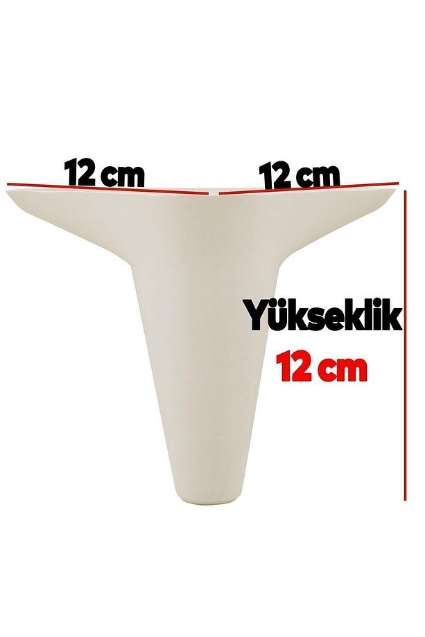 Aspen Lüks Krem Mobilya Kanepe Koltuk Tv Ünitesi Baza Yükseltici Ayağı Ayakları 12 Cm Ayak - 6