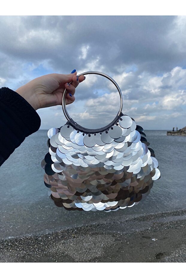 Pullu el örgüsü çanta handmade - 1