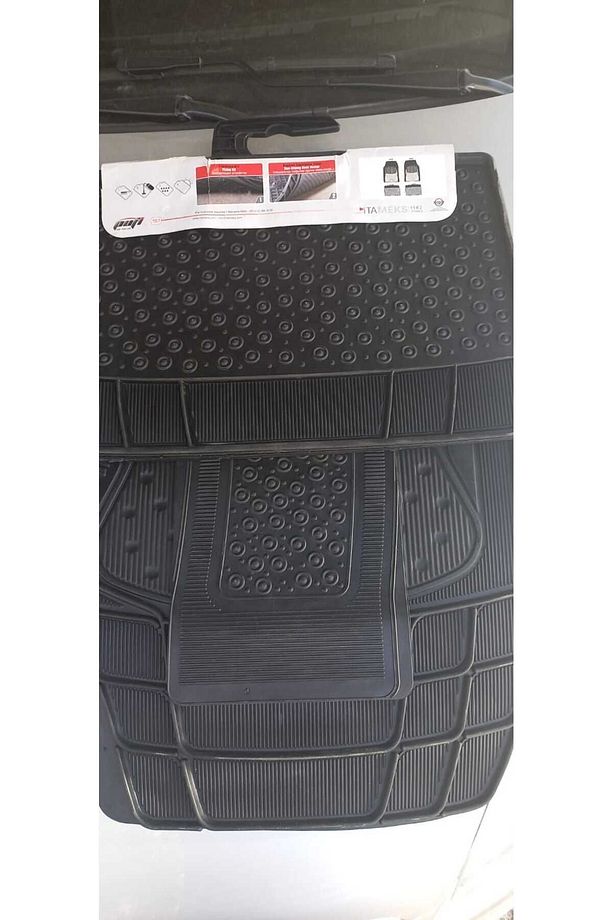 Bubble Base Universal Kauçuk Paspas Siyah Renk/100% Yüksek Kaliteli Yumuşak Kauçuk 1.kalite 5 Parça - 2