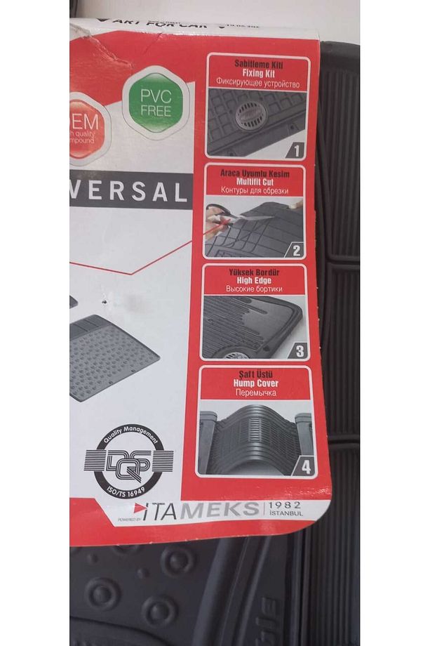 Bubble Base Universal Kauçuk Paspas Siyah Renk/100% Yüksek Kaliteli Yumuşak Kauçuk 1.kalite 5 Parça - 7