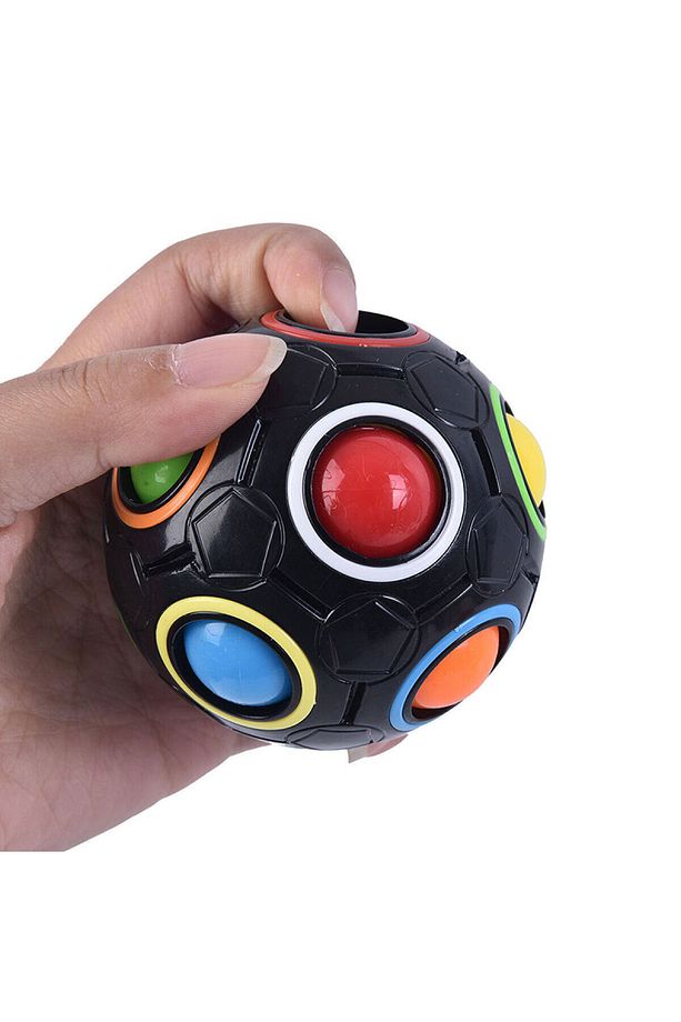 Siyah Gökkuşağı Bulmaca Topu ,Speed Cupe Küp Zeka Küpü 3x3 Canlı Renkler Hız Küpü 2 Li Set Eğitici Z - 5