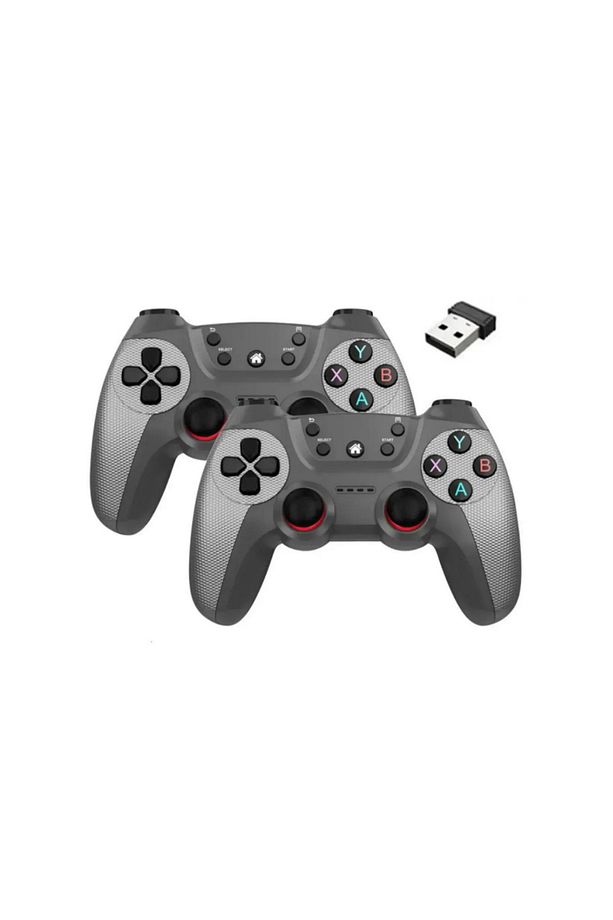 Joystick Gamepad Çiftli TV PC Uyumlu Oyun Konsolu 2.4G Gamepad Double Joystick Doungle - 1