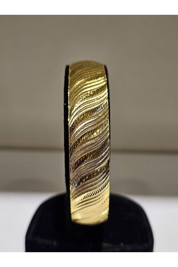 22ayar Altın Kaplama S Kalem Model Bilezik 1 Adet 1.5 Cm Eninde - 1