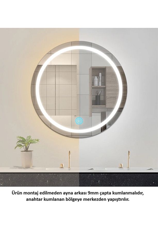 Ayna Arkası On-Off Dimmer Dokunmatik Sensör - Power Simgeli - 12-24V - 8,33A - 100W - 3