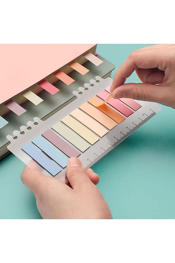 Post-it Sticky Notes Şeffaf Renkli Yapışkan Not Defteri Etiketi Yer Imleri 200 Yaprak Yıldız Denizi - 5