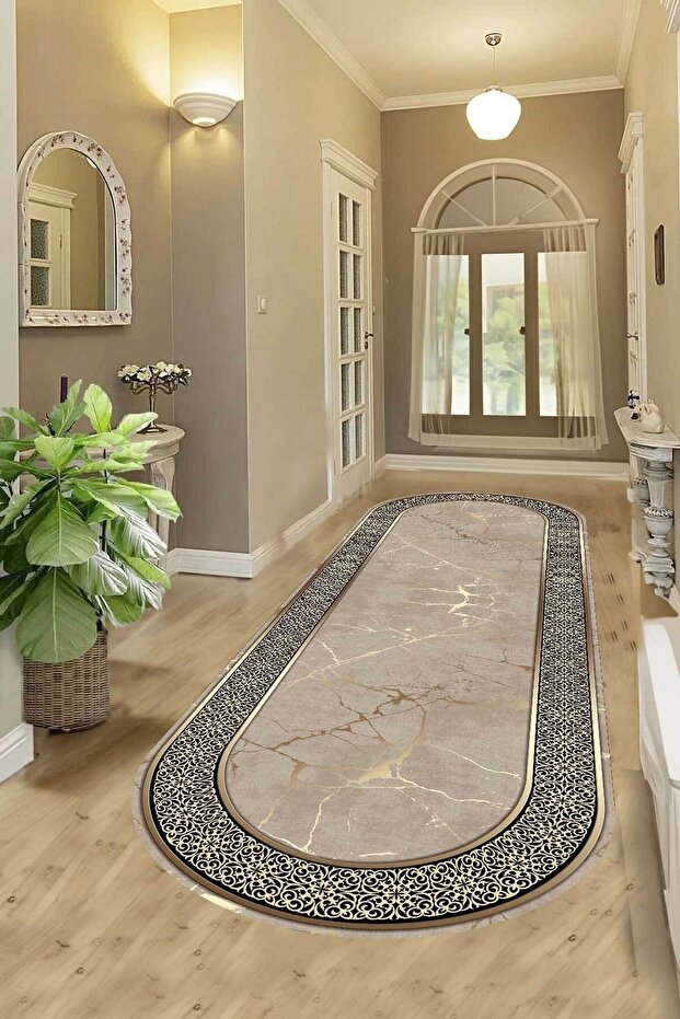 Digital Printing Washable Non-Slip Base Decorative Living Room Kitchen Carpet Runner