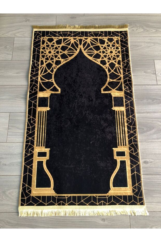 Non-Slip Base Machine Washable Digital Printed Prayer Rug 70x120cm