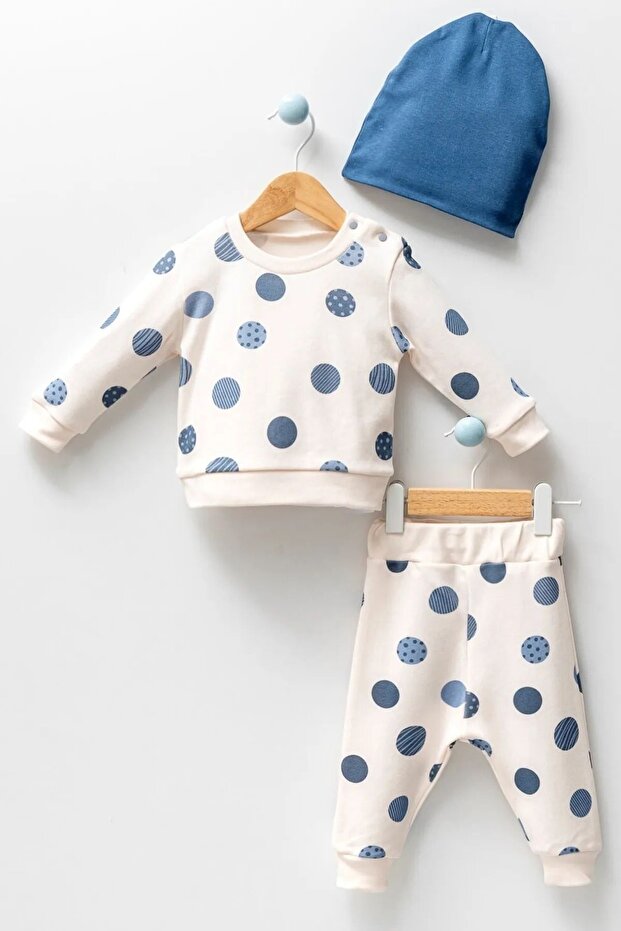 Planet Patterned 3-Piece Baby Set - 1