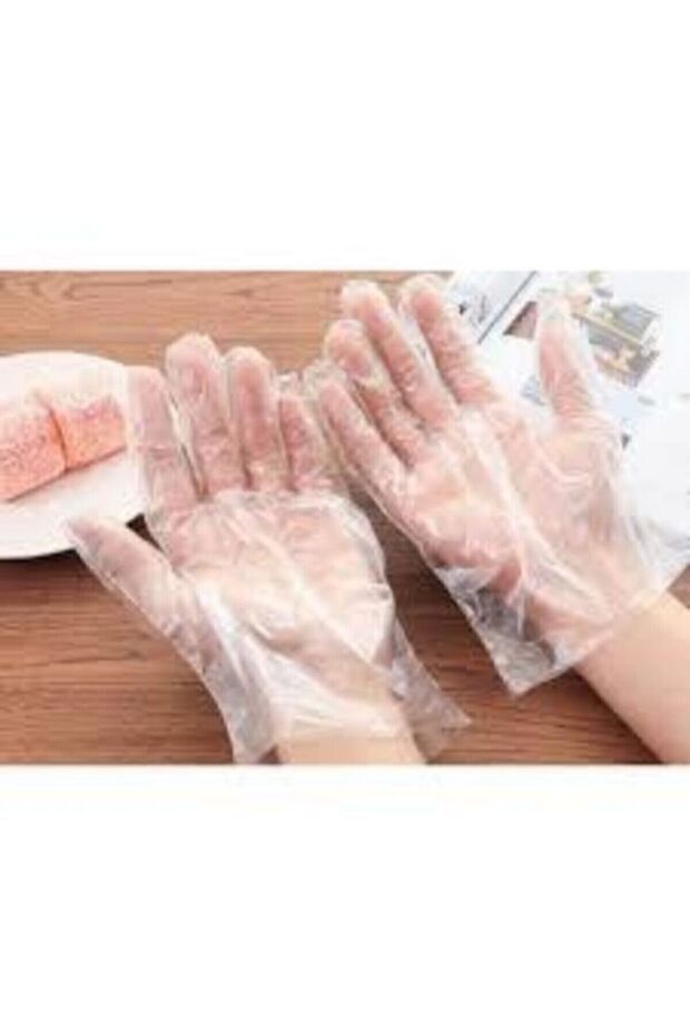 Şeffaf Eldiven 100 Adet Poşet Eldiven Seffaf Eldiven - 1