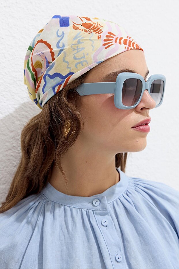 Szalik z bawełny wzorzystej - Letni Sen - 1