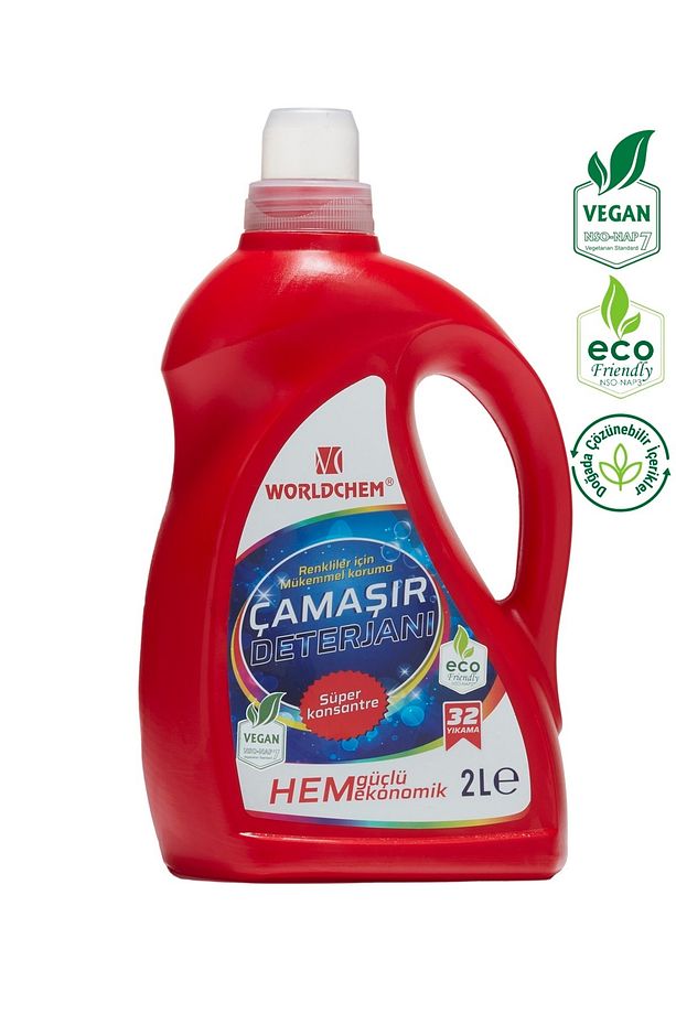 Bitkisel Sıvı Çamaşır Deterjanı Renkliler Için Çevre Dostu Konsantre 2 L - 1