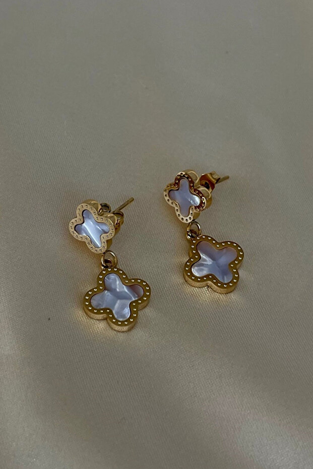 2'li kadın yonca küpe - 3