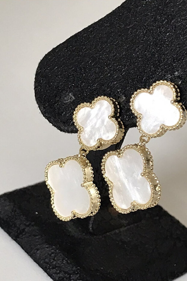 2'li kadın yonca küpe - 7