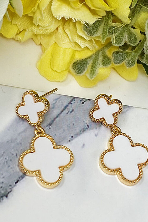 2'li kadın yonca küpe - 8