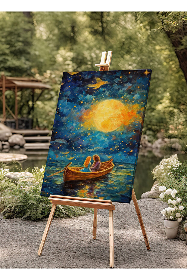 Two Women under the Stars Decorative Canvas Art