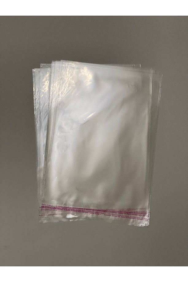 Şeffaf Yapışkanlı Poşet - 150 Adet- Opp Parlak Poşet 32x45cm - 3