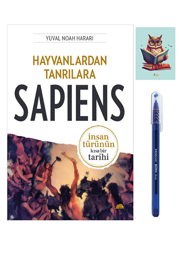 From Animals to Gods: Sapiens 9786055029357 - Yuval Noah Harari - (with Pen and Notebook)
