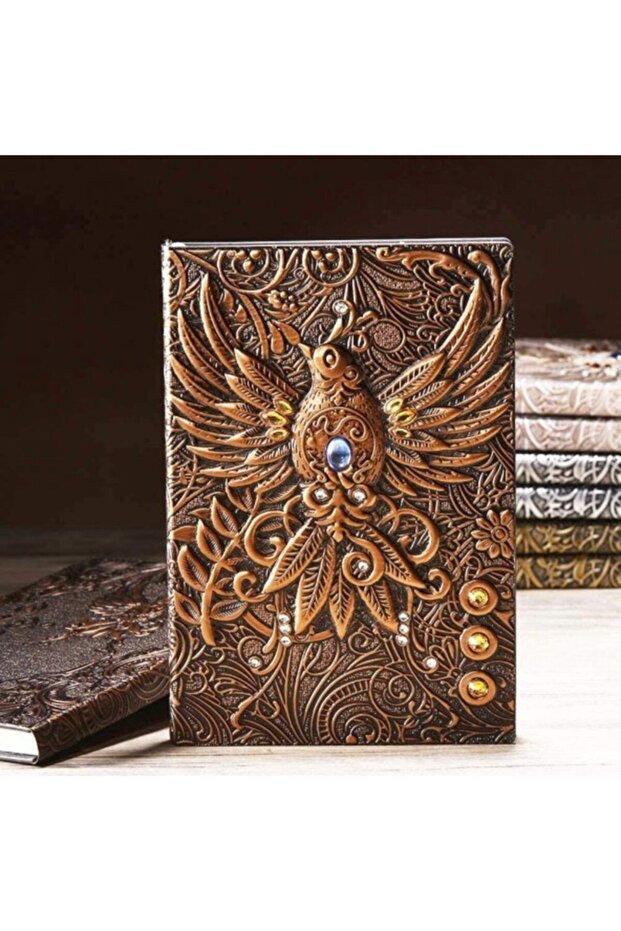 دفتر هدايا جلدي ثلاثي الأبعاد منقوش - 1