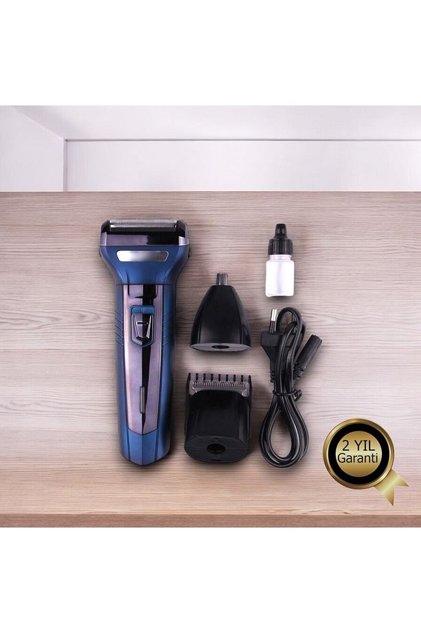 Burun ve Kulak Tıraşı için 3 Başlıklı Makine - Uzun Pil Ömrüyle! - 1