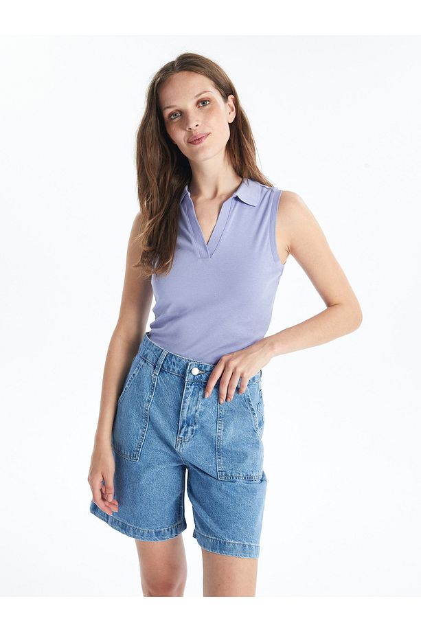 Bermuda Fit Kadın Jean Şort - 5