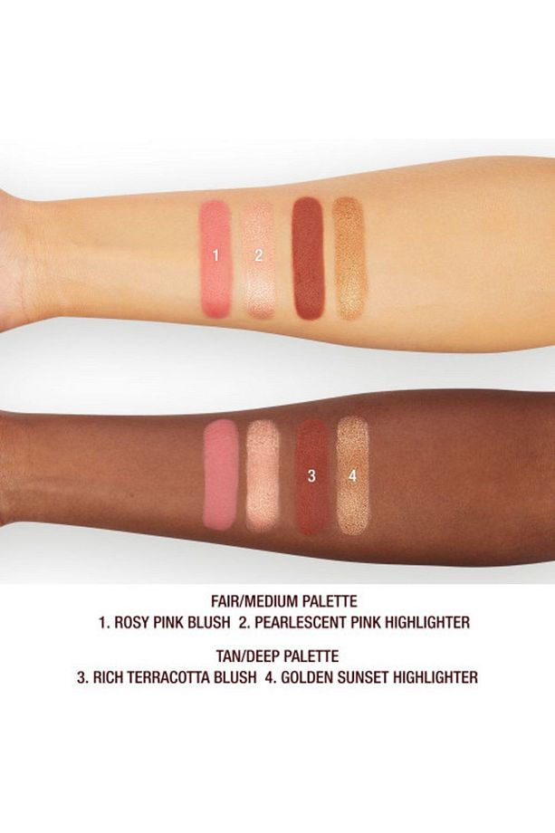 HOLLYWOOD BLUSH & GLOW GLIDE PALETTE TAN TO DEEP - 5