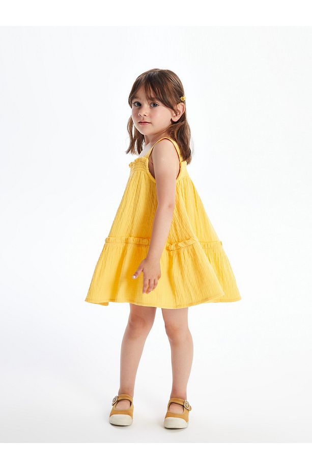 Askılı Kare Yaka Basic Kız Bebek Elbise - 2
