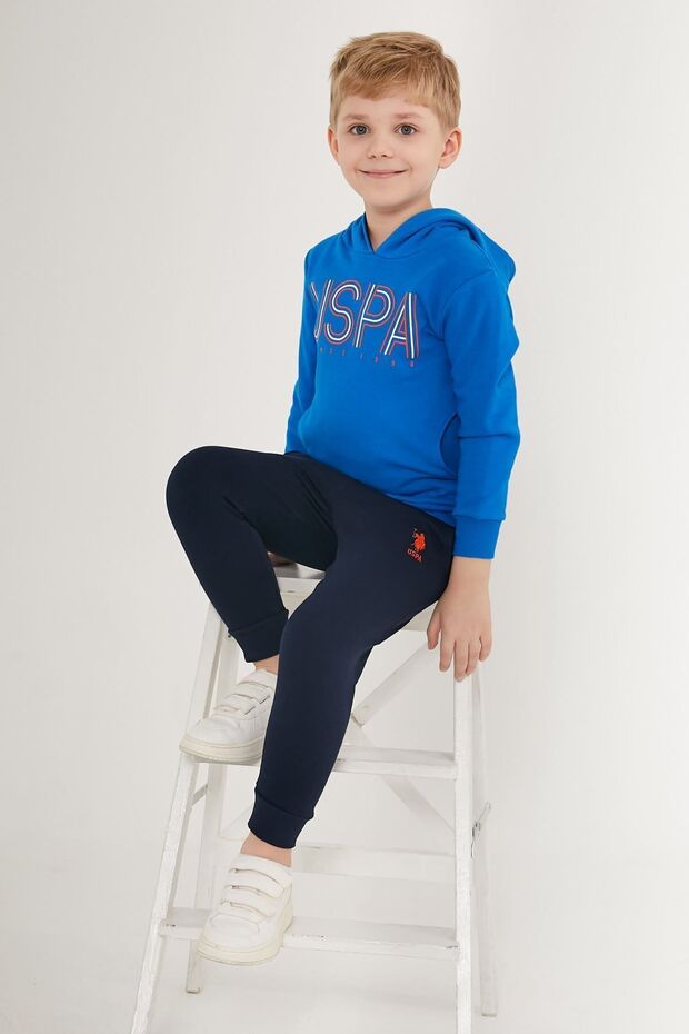 4-15 Years Licensed Us Polo ASSN Boy Suit - Sax Blue