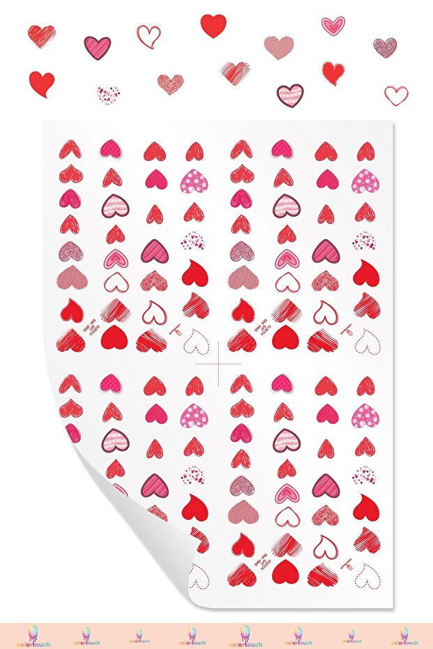 Kalp Sticker - 112 Adet - 1