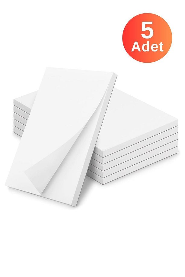 Beyaz Baskısız Notepad Defter 50 Yaprak 5 Adet Memopad, Bloknot To Do List 10x14cm - 1
