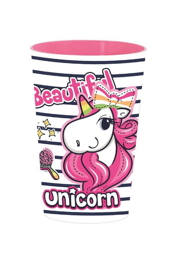 Unicorn 340ml Plastik Bardak Kız Çocuk Parti Piknik  Günlük - 1