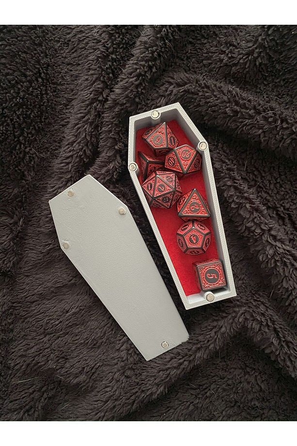 Coffin Dice Box (Vampire-Kırmızı) Zar Kutusu - 3