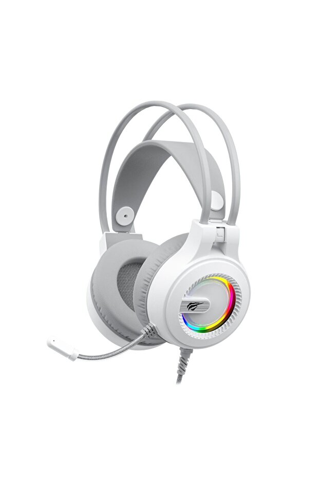 Gamenote H2040D RGB Aydınlatmalı Mikrofonlu Gaming Oyuncu Kulaklığı - 3.5mm Jack + USB - Beyaz - 6