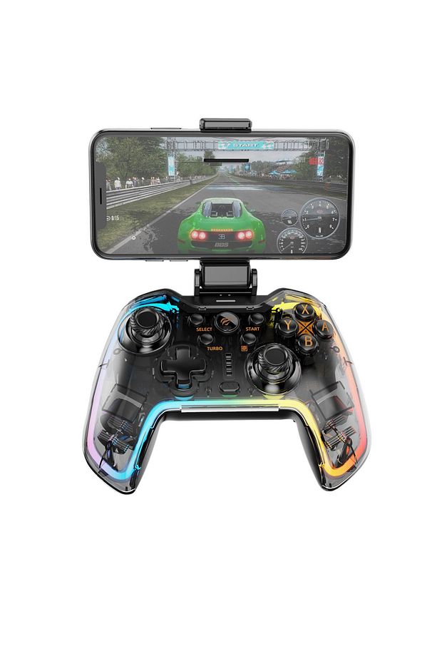 Gamenote G158BT Pro Transparan RGB Gamepad Joystick (Android, IOS, PS3, PS4, Switch,PC Uyumlu) - 3