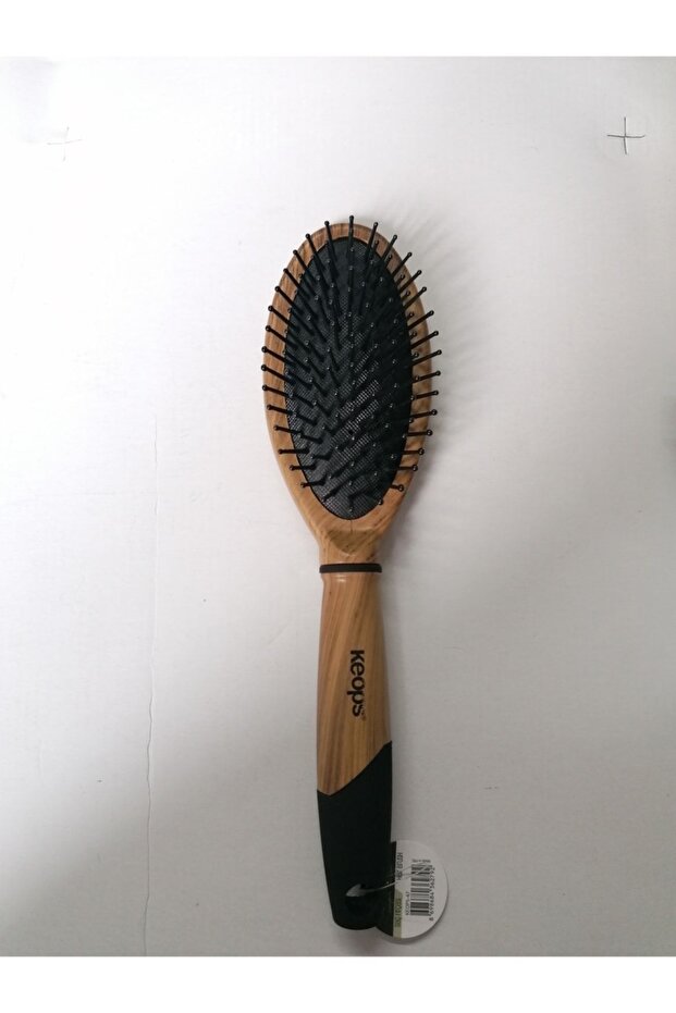 Oval Hair Brush with Wooden Look Handle