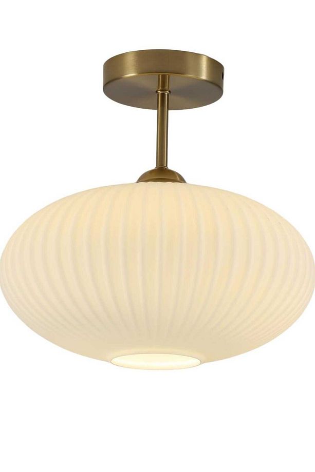 MYLİGHTS  PLOFONYER TAVAN AVİZE  OPAL CAM AVİZE MODER SPOR AVİZE 30 cm - 1