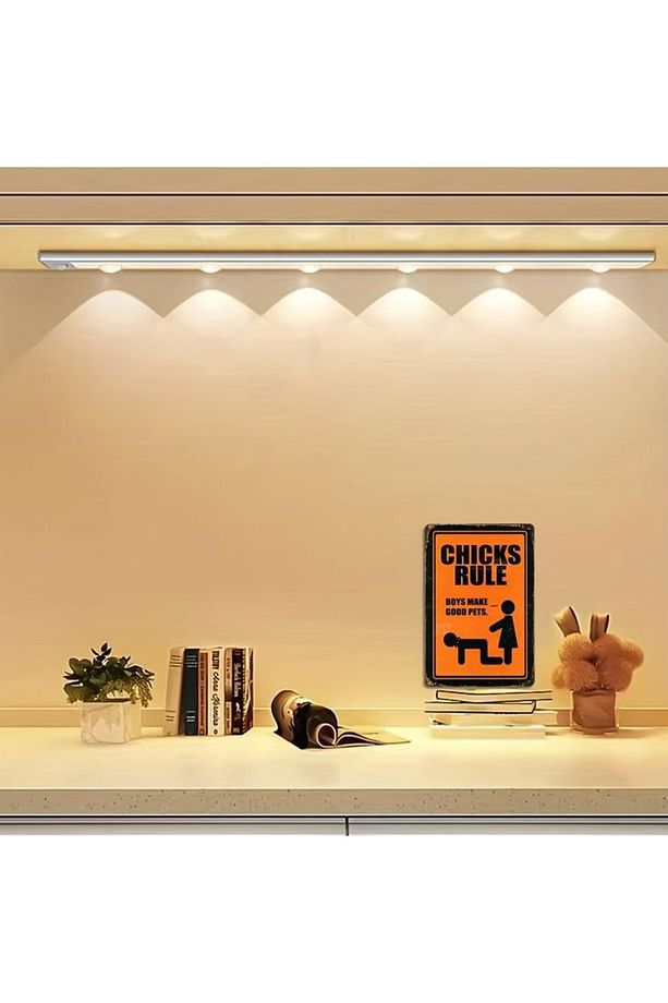 120 Cm, Sensörlü, USB Şarjlı, Alüminyum Kasa, Modern Tasarım Çok Amaçlı Kullanıma Uygun LED Aplik - 5