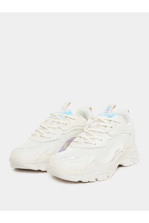 Mesh Upper Iridescent Detail Sneakers