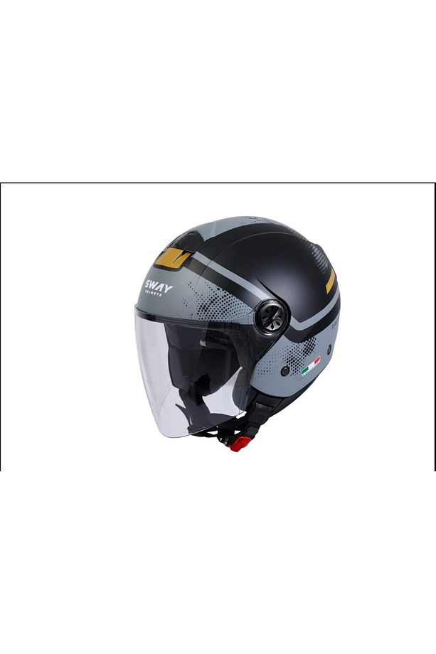 KASK SW 715 GEMINI BLACK GREY YARIM KASK  SİYAH-GRİ - 2