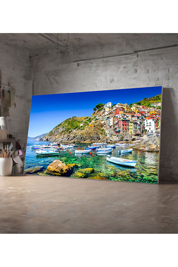 Village of Riomaggiore Decorative Canvas Painting