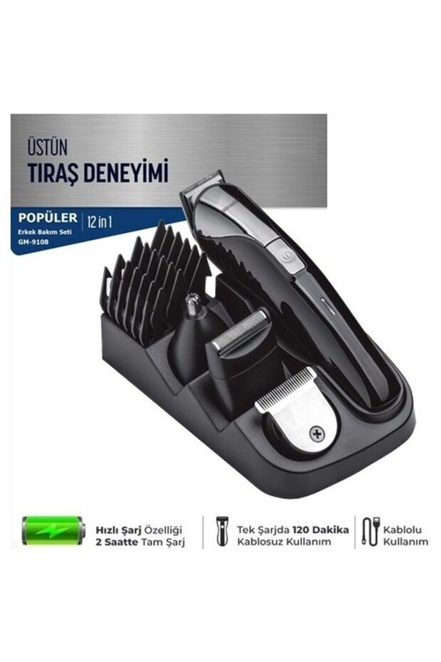 Popüler Gm-9108 Erkek Bakım Seti - 4