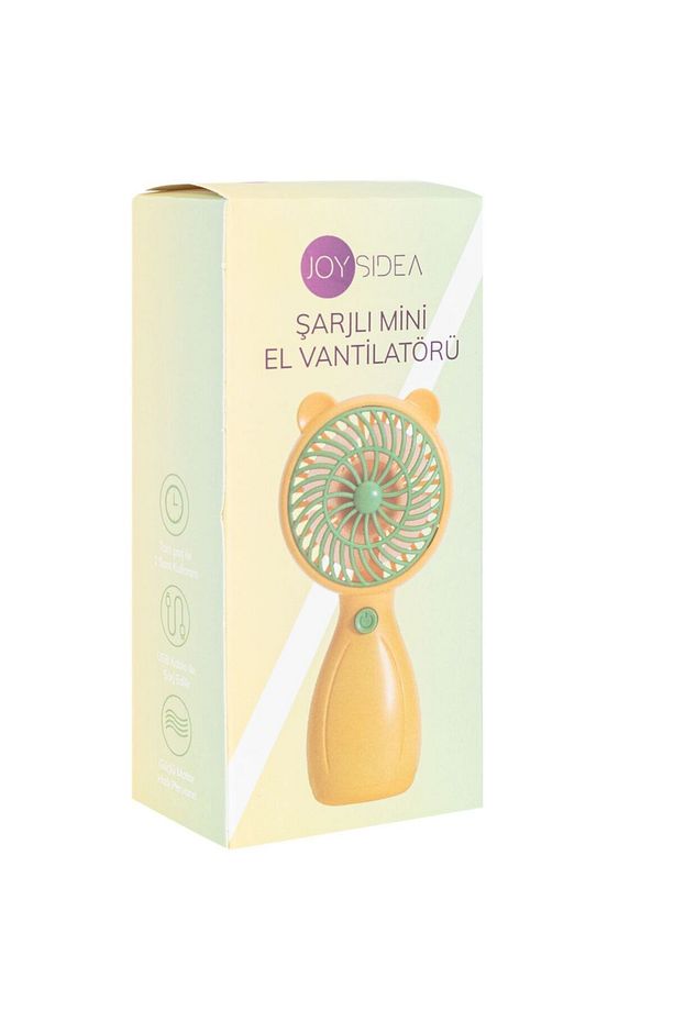 Şarjlı Mini El Vantilatörü Fn-60 - Sarı - 5