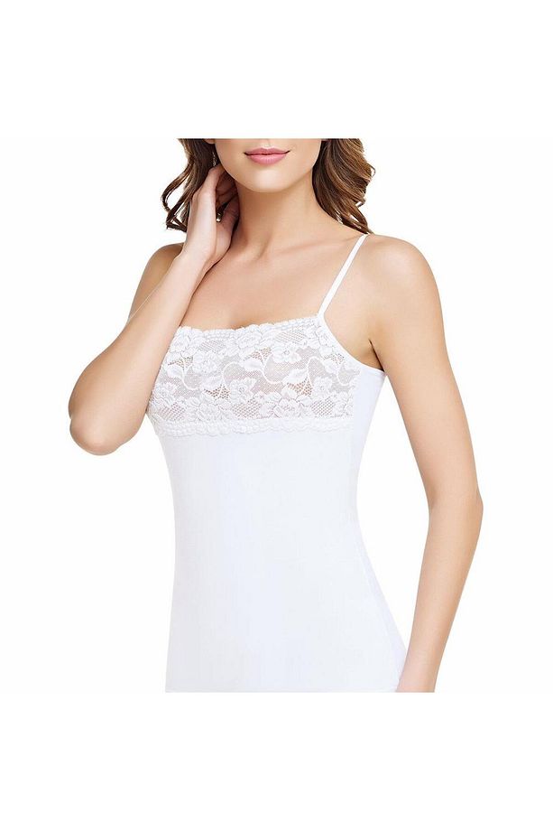 0147 Ip Askılı Dantelli Atlet - 1