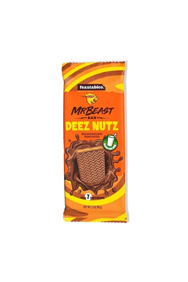 Mr Beast Deez Nutz - Milk Chocolate with Peanut Butter 60g - 1