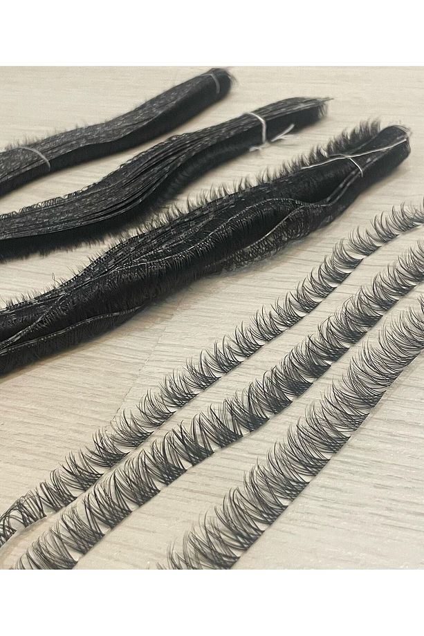 İpli Kirpik ,volumlu Ekspres Kirpik ,16mm ,siyah ,5ip ;hızlı Kirpik,takma Kirpik - 4