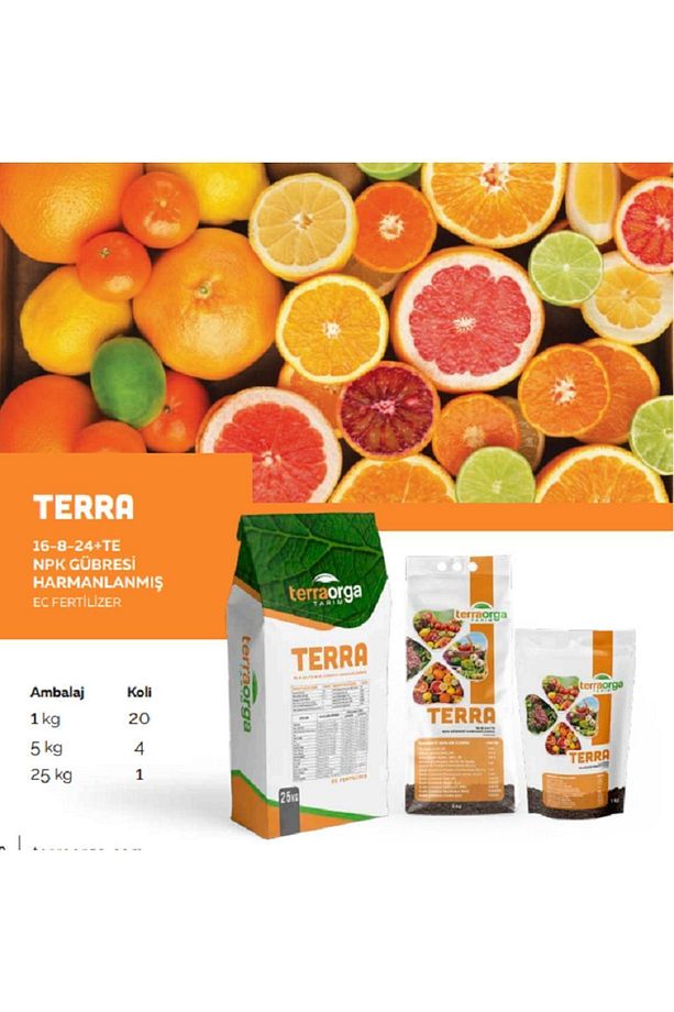 Terra Kix Üre Nitrat Amonyum Azot Fosfor Potasyum 16-8-24 Npk Toz Gübre 1 Kg Pcm1-4 - 1