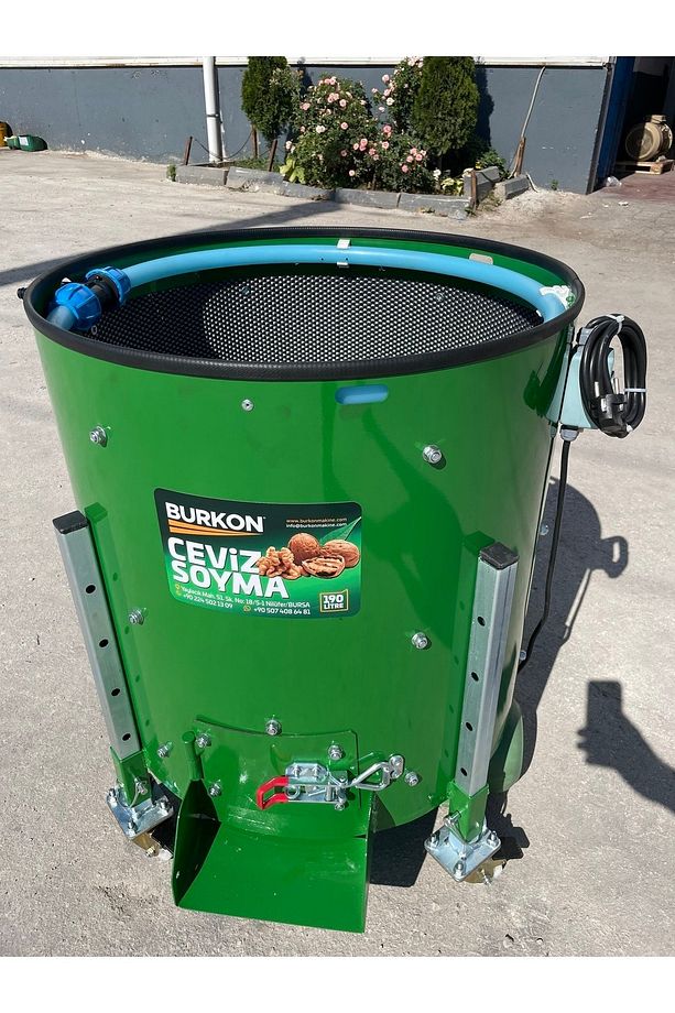 Burkon 190 Litre Rendeli Sabit Devirli Ceviz Soyma Makinesi - 1