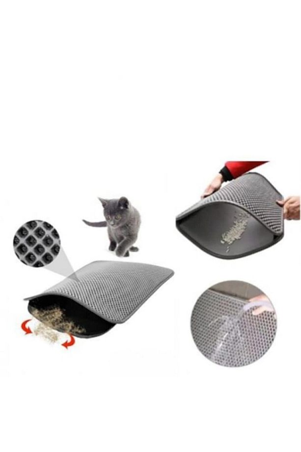 Elekli Kedi Tuvalet Önü Kedi Kum Paspası 1. Sınıf Materyal 40x60 - 5